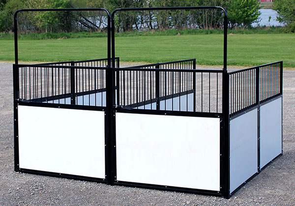 8 ft. W x 8 ft. L Duplex Mini Horse Stall