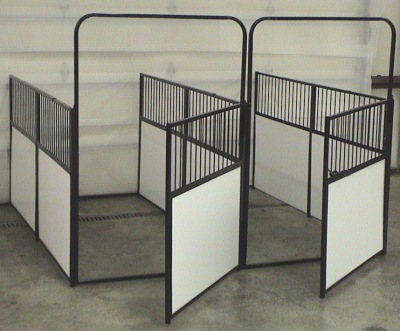 pair of miniature stalls